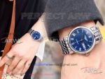 Perfect Replica Longines Blue Dial Stainless Steel Couple Watch